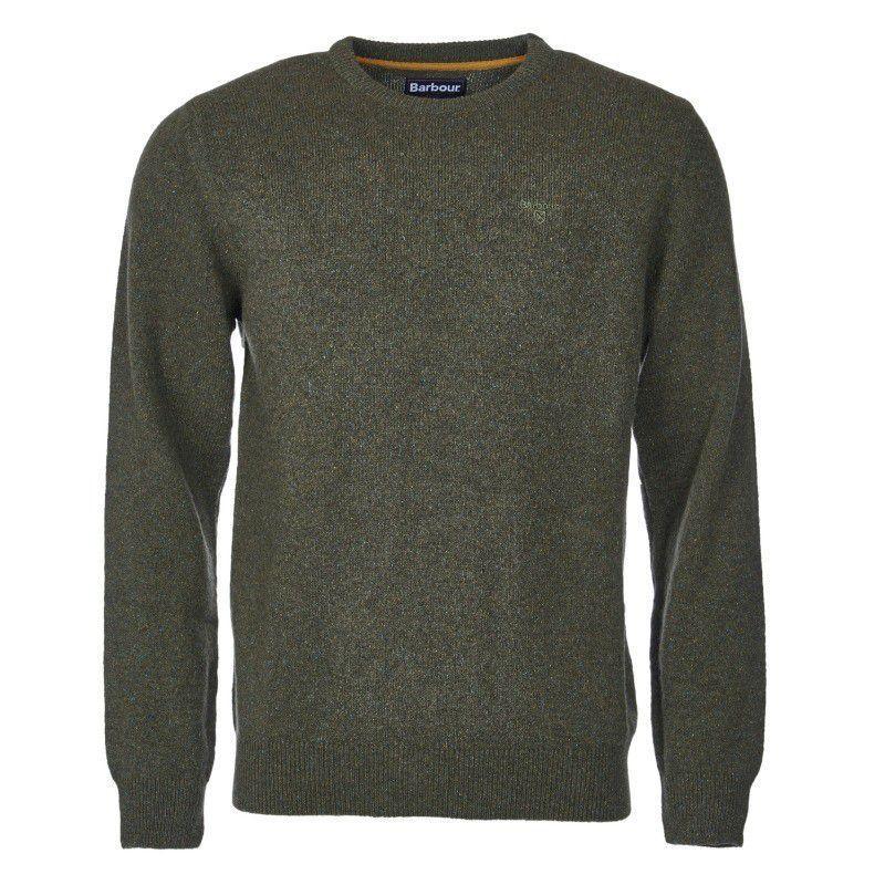 Barbour Tisbury Crew Jumper - Dark Seaweed - William Powell