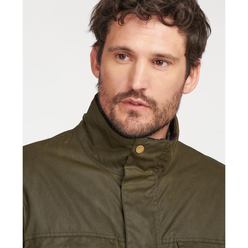 Barbour Watson Mens Wax Jacket - Archive Olive - William Powell