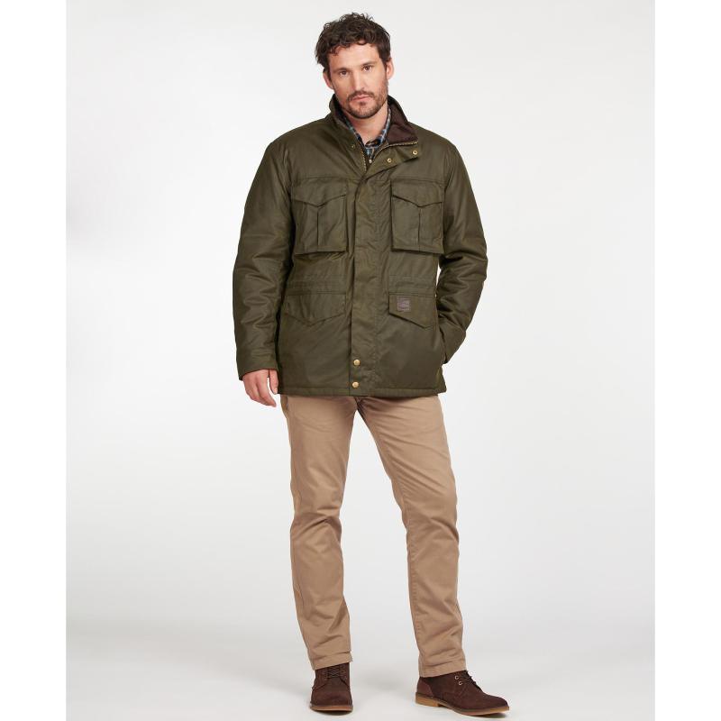 Barbour Watson Mens Wax Jacket - Archive Olive - William Powell