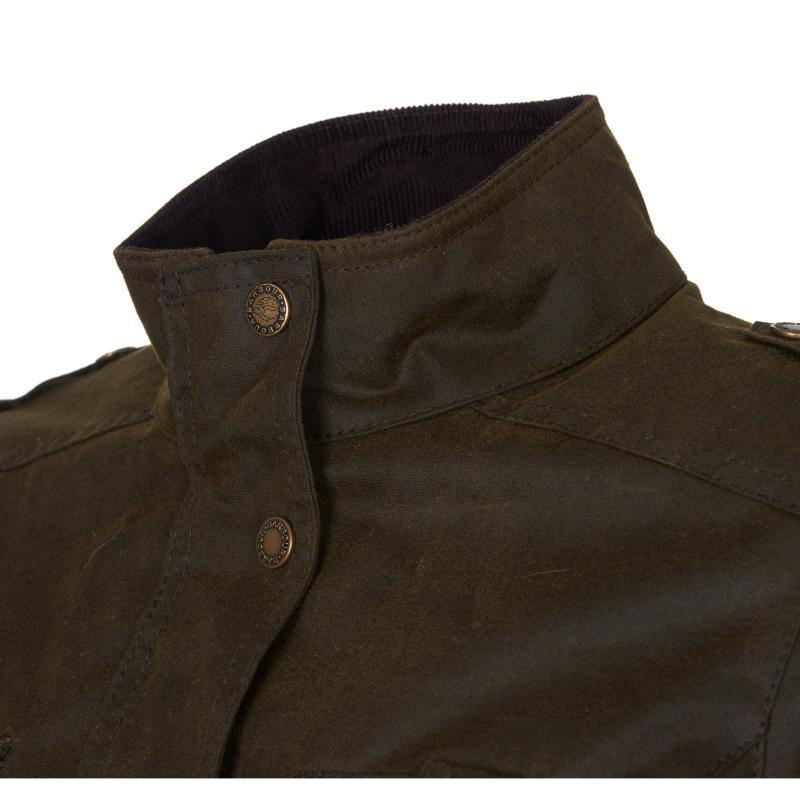Barbour Winter Defence Ladies Wax Jacket - Olive - William Powell