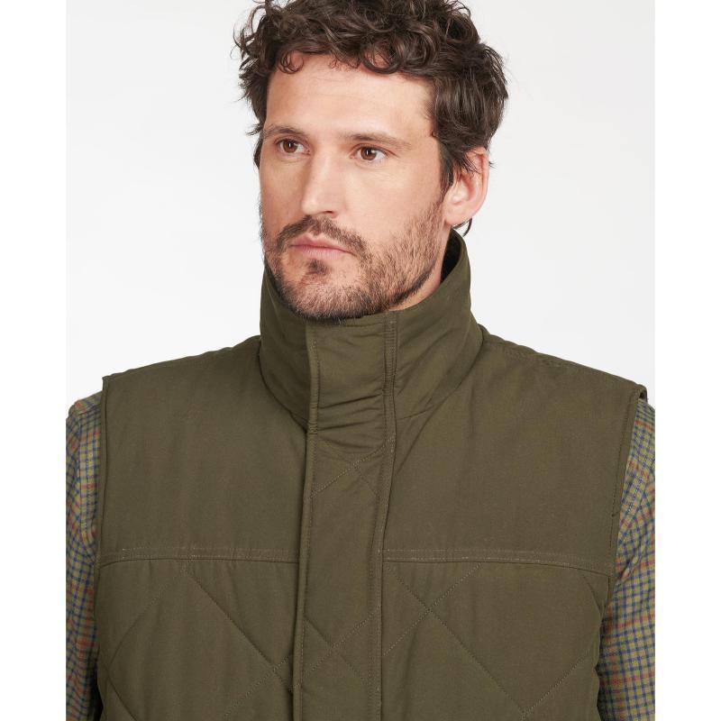 Barbour Winterdale Quilted Mens Gilet - Dark Olive - William Powell