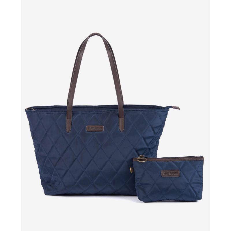 Barbour Witford Ladies Quilted Tote Bag - Navy - William Powell