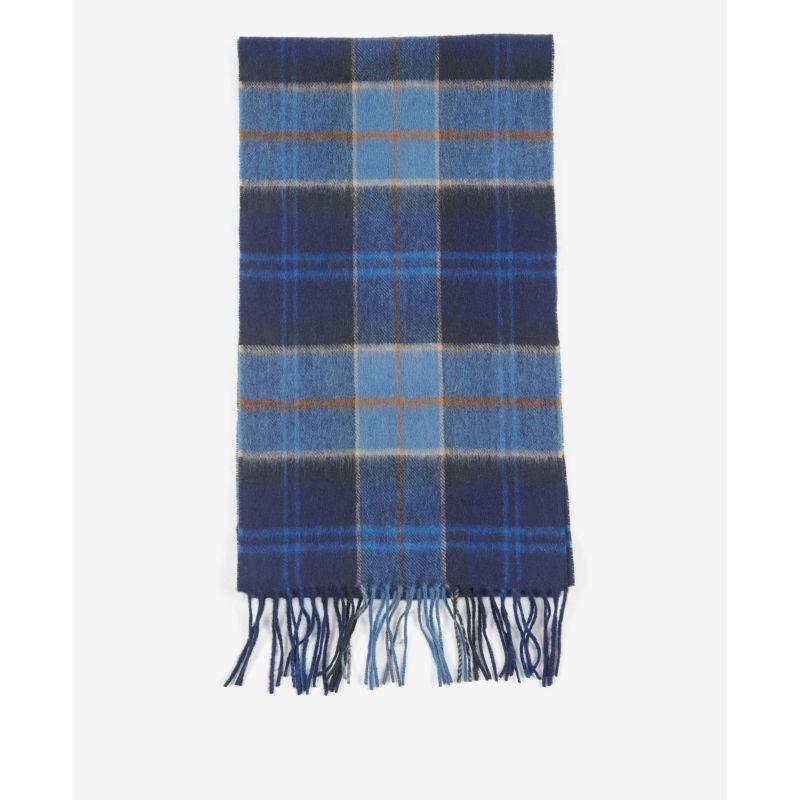 Barbour Wool Cashmere Tartan Scarf - Midnight - William Powell