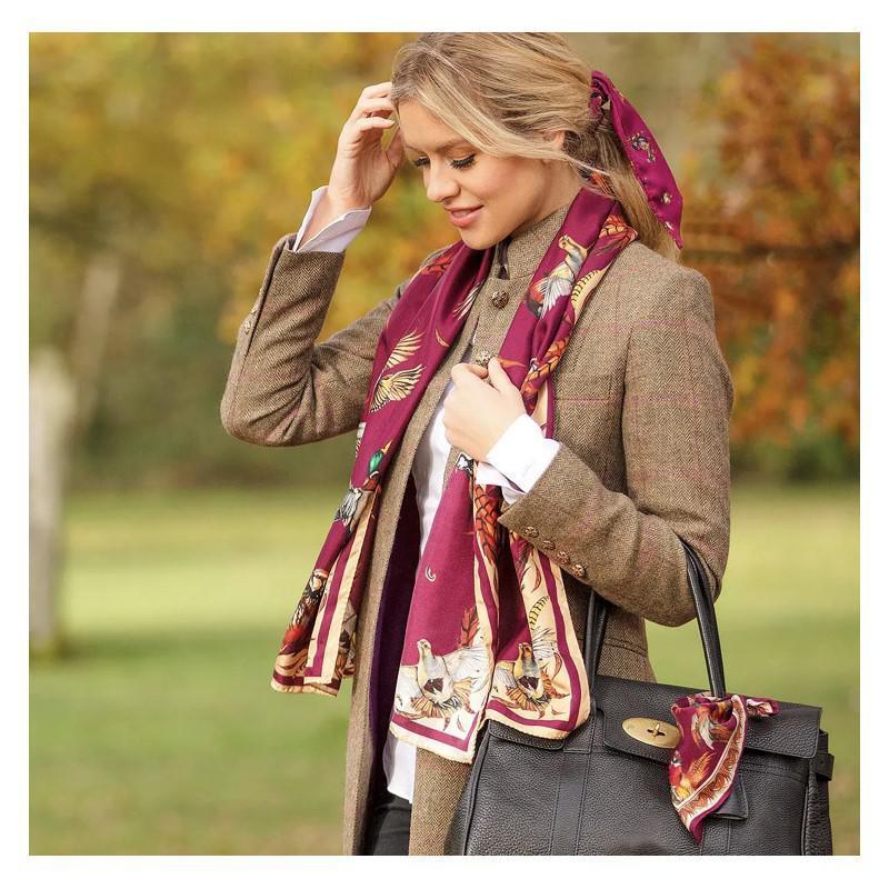 Clare Haggas Best In Show Classic Twill Silk Scarf - Mulberry - William Powell