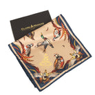 Clare Haggas Best In Show Classic Twill Silk Scarf - Toffee & Navy - William Powell