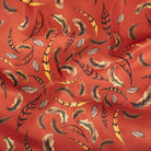 Clare Haggas Birds of a Feather Large Twill Silk Scarf - Russet - William Powell