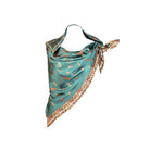 Clare Haggas Birds of a Feather Large Twill Silk Scarf - Teal - William Powell