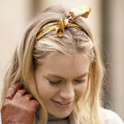 Clare Haggas George & Friends Silk Headband - Gold - William Powell