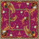 Clare Haggas Heads or Tails Large Twill Silk Scarf - Mulberry - William Powell