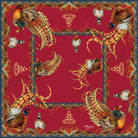 Clare Haggas Heads or Tails Large Twill Silk Scarf - Red - William Powell