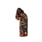 Clare Haggas Heads or Tails Narrow Twill Silk Scarf - Navy & Gold - William Powell