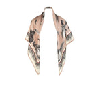 Clare Haggas Turf War Monochrome Large Twill Silk Scarf - Blush Pink - William Powell