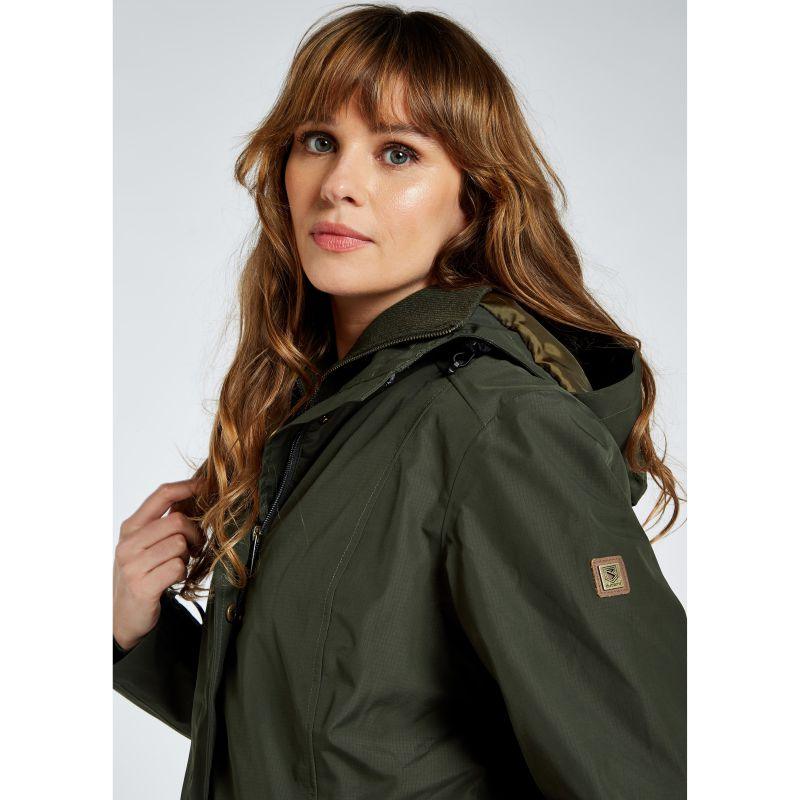 Dubarry Alderford Ladies Long Waterproof Coat - Pesto - William Powell