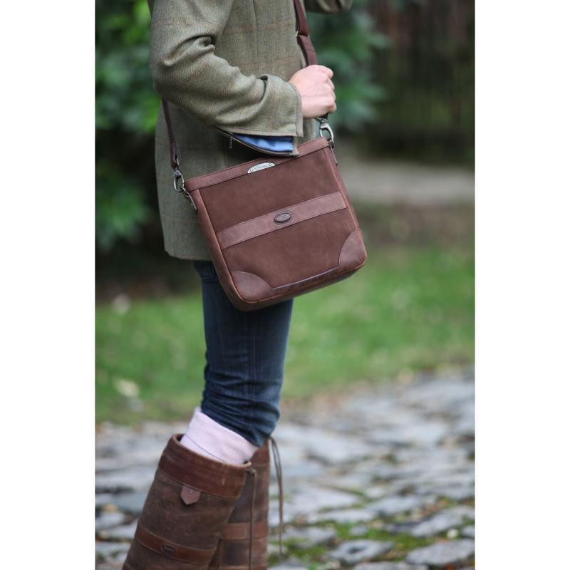 Dubarry Ardmore Messenger Leather Bag - Walnut - William Powell