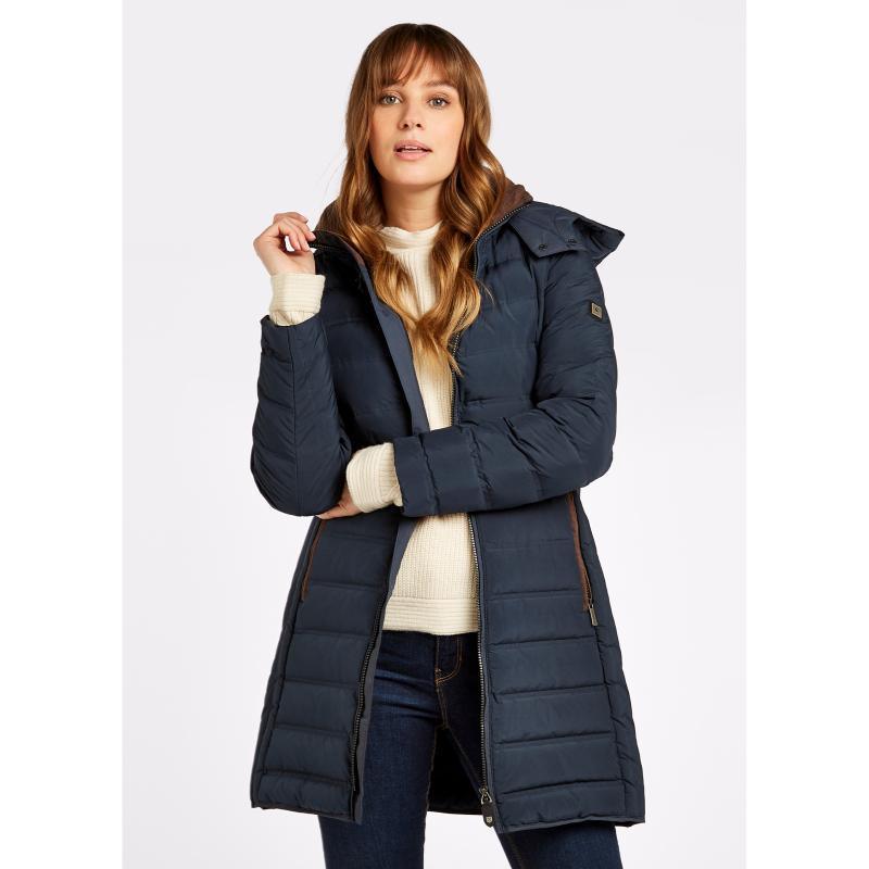 Dubarry Ballybrophy Ladies Down Coat - Navy - William Powell