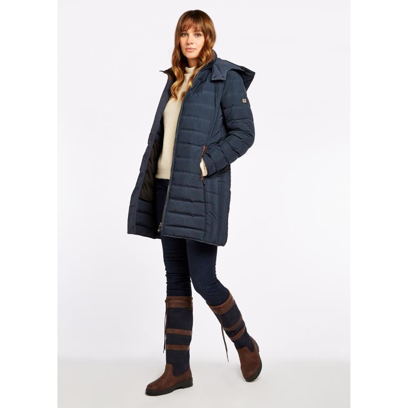 Dubarry Ballybrophy Ladies Down Coat - Navy - William Powell