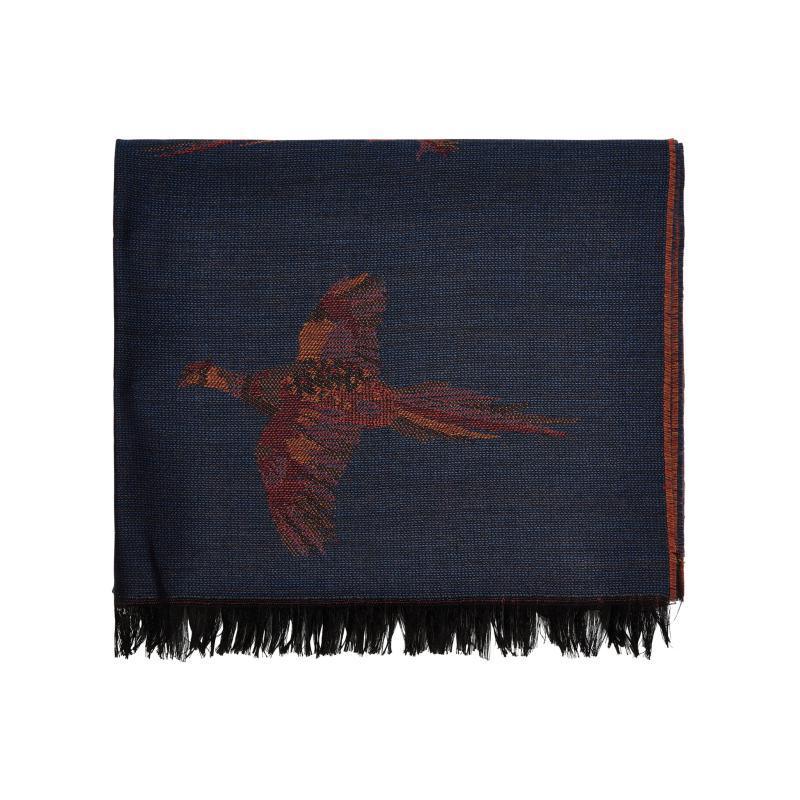 Dubarry Birchdale Ladies Pheasant Wool Scarf - Midnight - William Powell