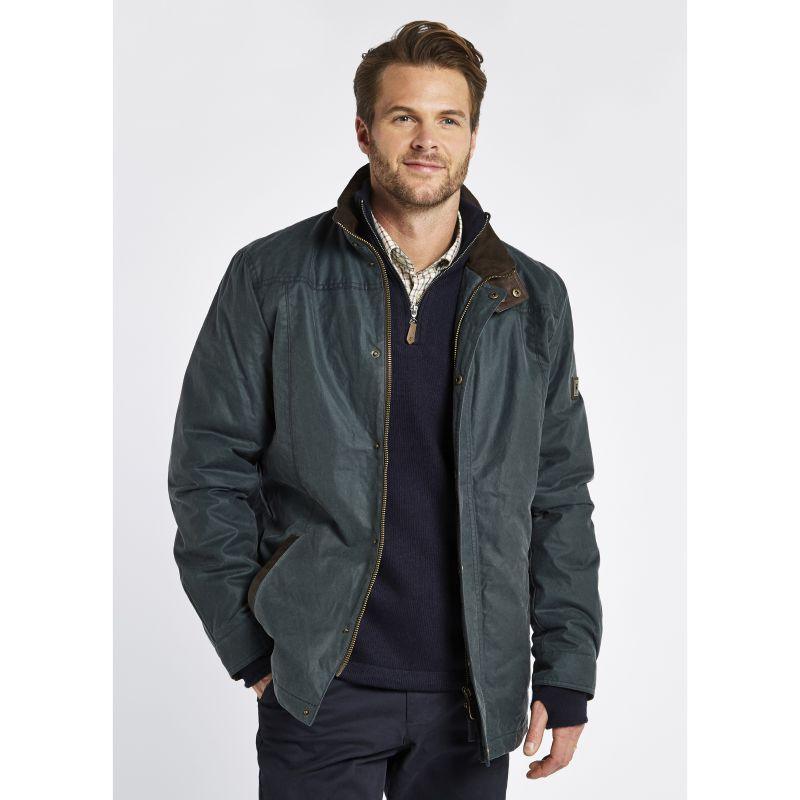 Dubarry Carrickfergus Mens Wax Jacket - Dark Pebble - William Powell