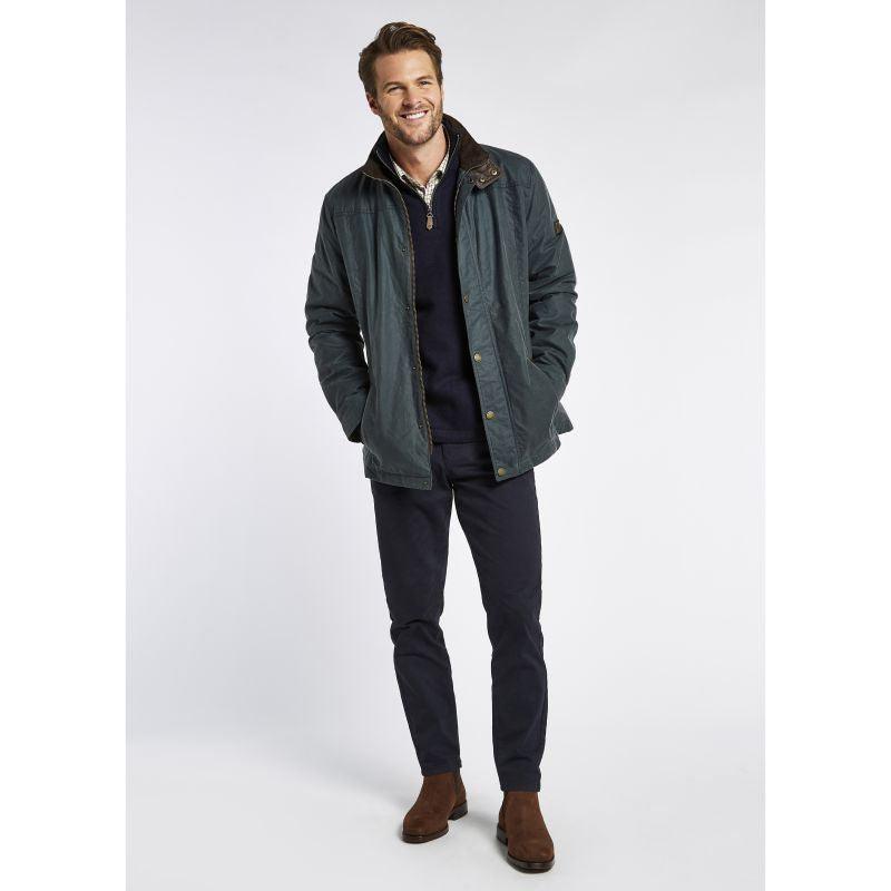 Dubarry Carrickfergus Mens Wax Jacket - Dark Pebble - William Powell