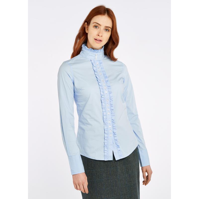 Dubarry Chamomile Ruffle Detail Shirt - Pale Blue - William Powell