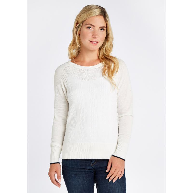 Dubarry Clifton Ladies Knitted Sweater - White - William Powell