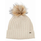 Dubarry Curlew Ladies Faux Fur Bobble Hat - Chalk - William Powell