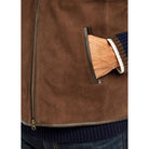 Dubarry Dunhill Mens Leather Gilet - Walnut - William Powell