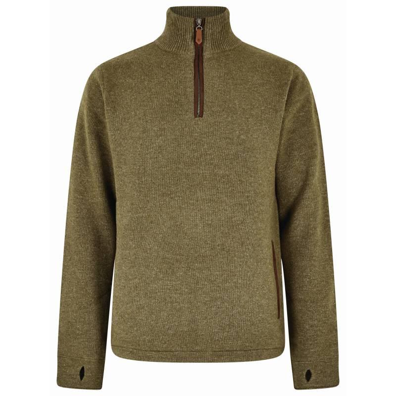 Dubarry Feeney Windproof Mens Zip Neck Jumper - Dusky Green - William Powell