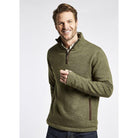 Dubarry Feeney Windproof Mens Zip Neck Jumper - Dusky Green - William Powell