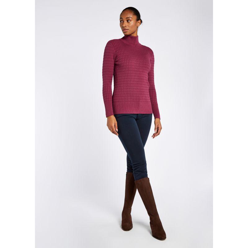 Dubarry Hacketstown Ladies Roll Neck Jumper - Currant - William Powell