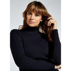 Dubarry Hacketstown Ladies Roll Neck Jumper - Navy - William Powell