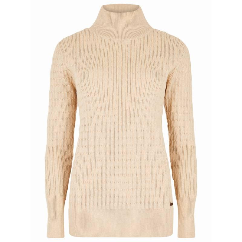 Dubarry Hacketstown Ladies Roll Neck Jumper - Oyster - William Powell