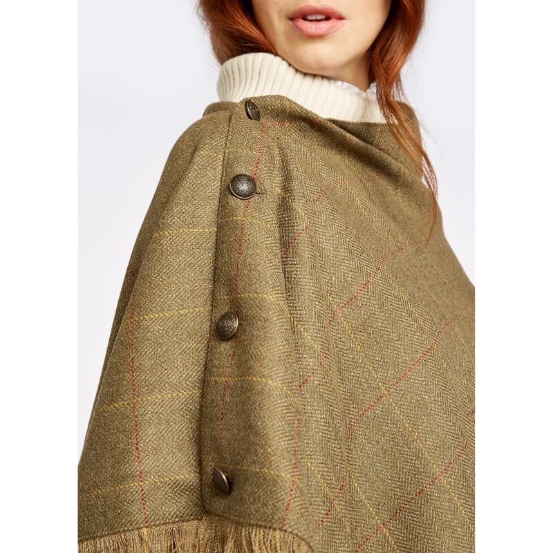 Dubarry Hazelwood Ladies Tweed Poncho - Elm - William Powell