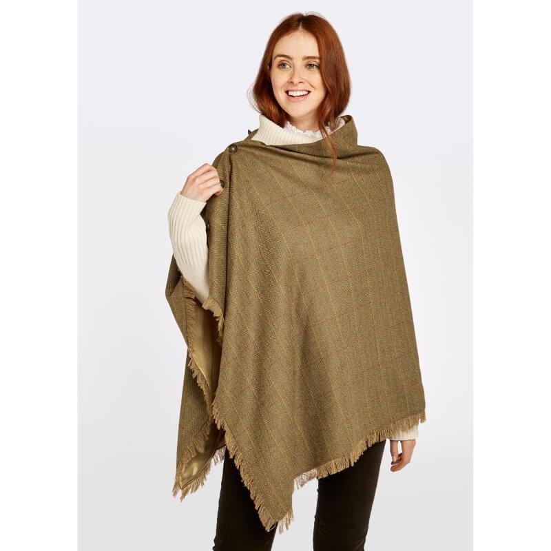 Dubarry Hazelwood Ladies Tweed Poncho - Elm - William Powell