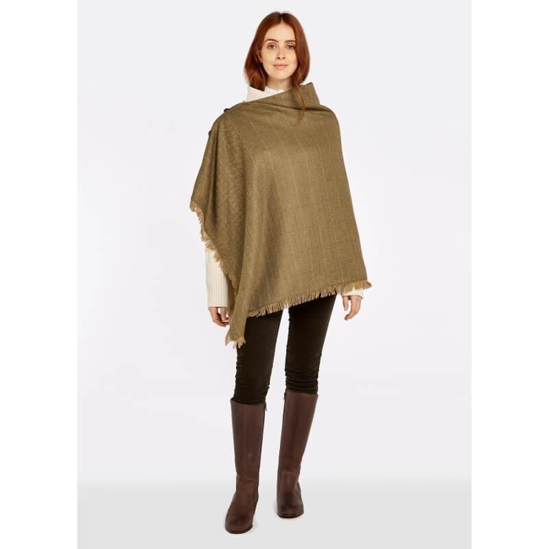 Dubarry Hazelwood Ladies Tweed Poncho - Elm - William Powell