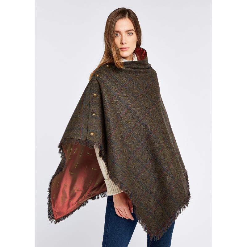 Dubarry Hazelwood Tweed Poncho - Hemlock - William Powell