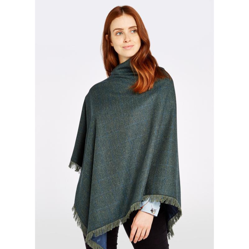 Dubarry Hazelwood Tweed Poncho - Mist - William Powell