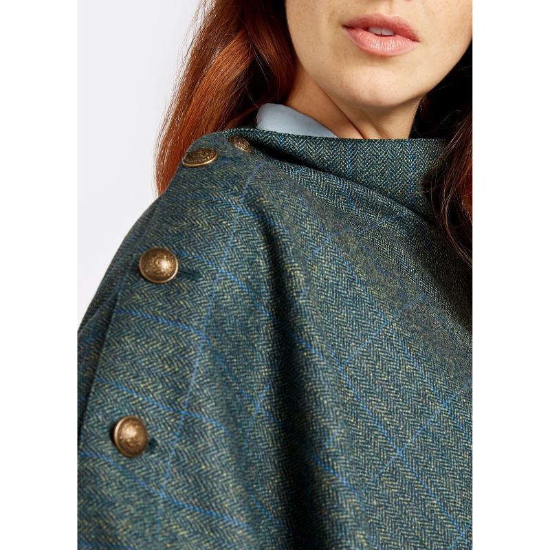 Dubarry Hazelwood Tweed Poncho - Mist - William Powell