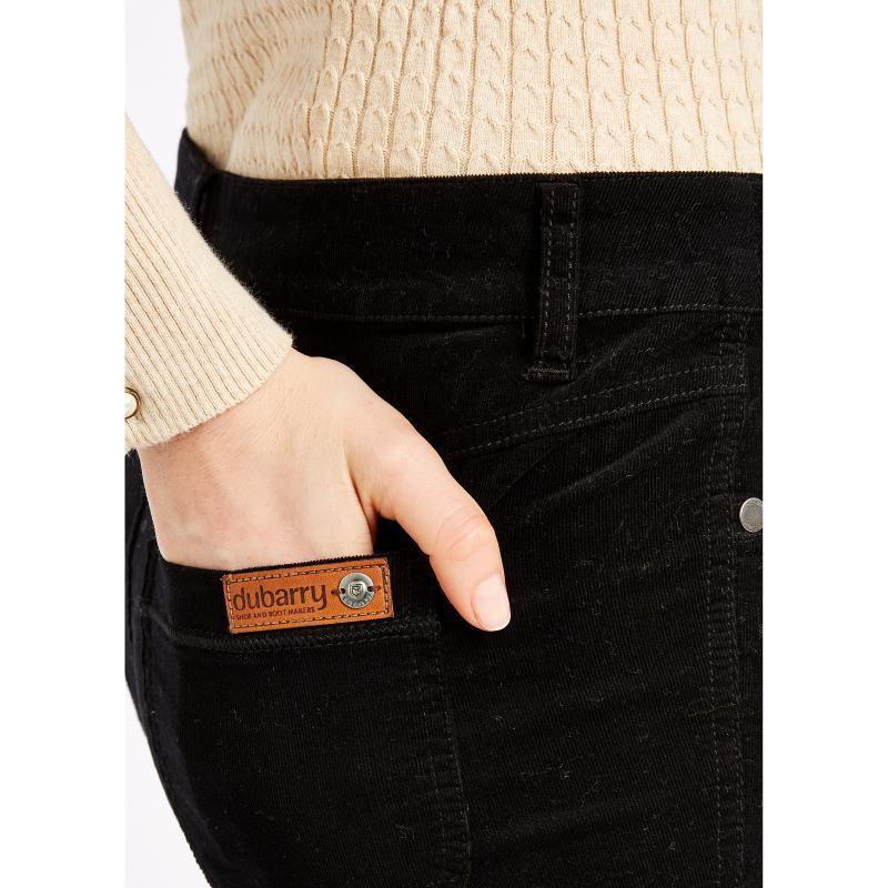 Dubarry Honeysuckle Ladies Stretch Pincord Jeans - Black - William Powell