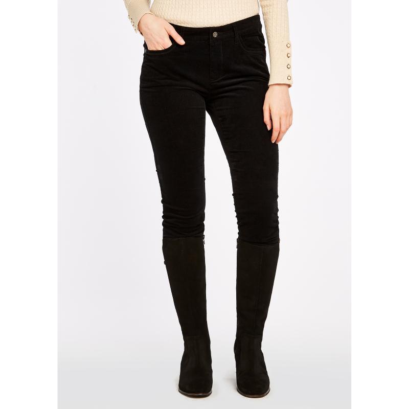 Dubarry Honeysuckle Ladies Stretch Pincord Jeans - Black - William Powell