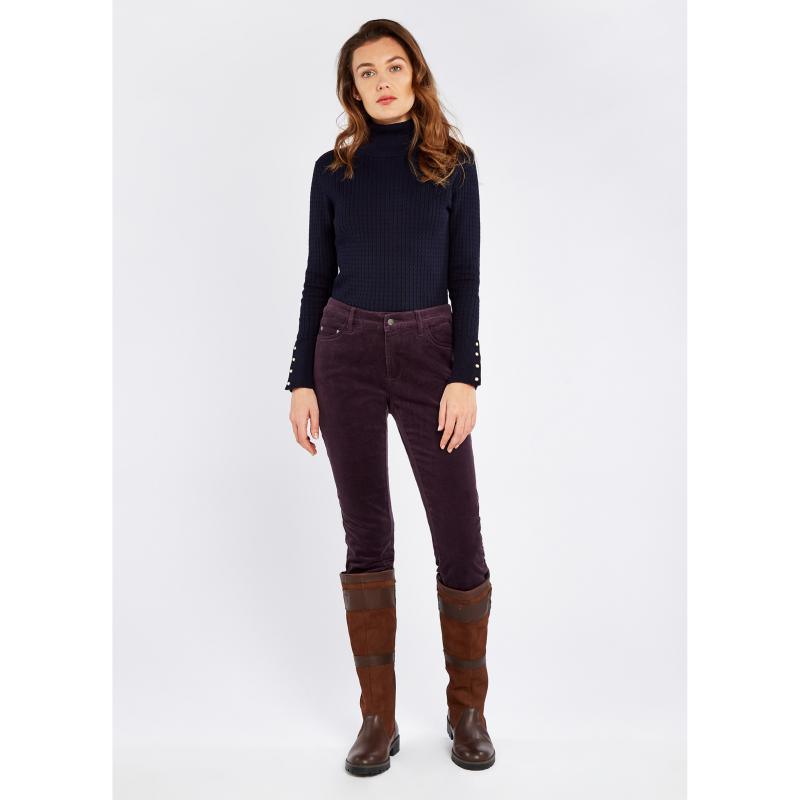 Dubarry Honeysuckle Ladies Stretch Pincord Jeans - Plum - William Powell