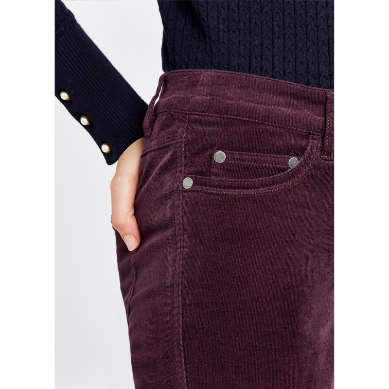 Dubarry Honeysuckle Ladies Stretch Pincord Jeans - Plum - William Powell