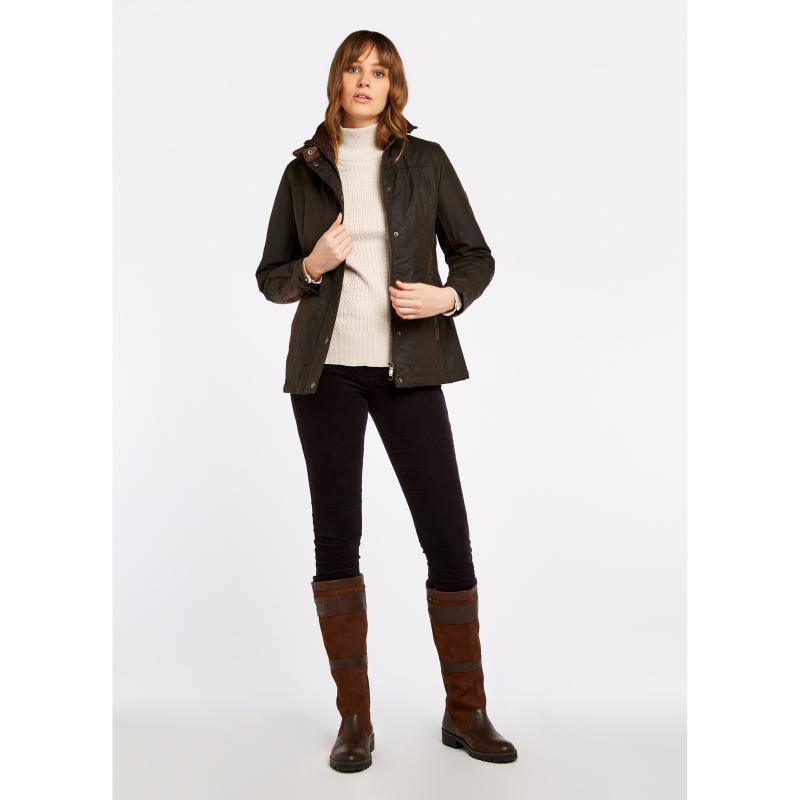 Dubarry Ladies Mountrath Waxed Jacket - Olive - William Powell