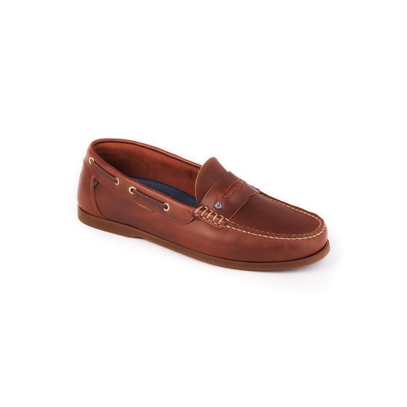 Dubarry Mens Spinnaker Leather Deck Shoe - Brown - William Powell