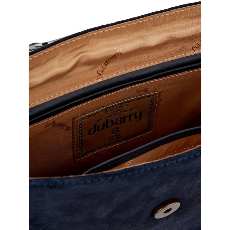 Dubarry Monart Suede/Leather Ladies Crossbody Saddle Bag - French Navy - William Powell