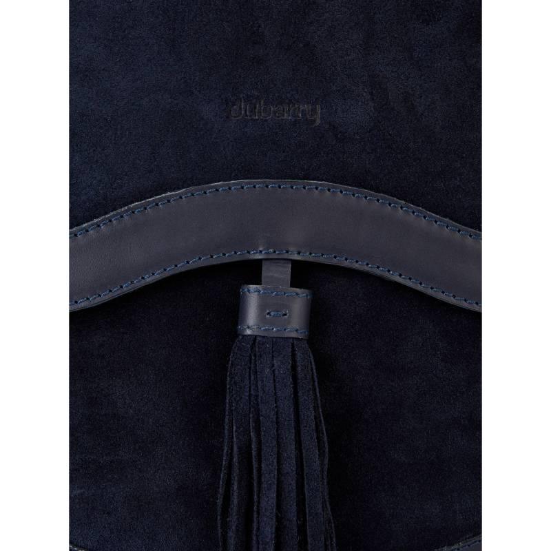 Dubarry Monart Suede/Leather Ladies Crossbody Saddle Bag - French Navy - William Powell