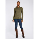 Dubarry Morrisey Windproof Ladies Zip Neck Jumper - Dusky Green - William Powell