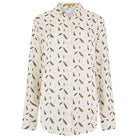 Dubarry Orchard Feather Print Ladies Viscose Shirt - Cream - William Powell