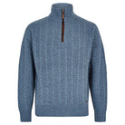 Dubarry Portnahinch Mens Zip Neck Jumper - Slate Blue - William Powell