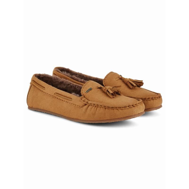 Dubarry Rosslare Ladies Moccasin Slippers - Sand - William Powell